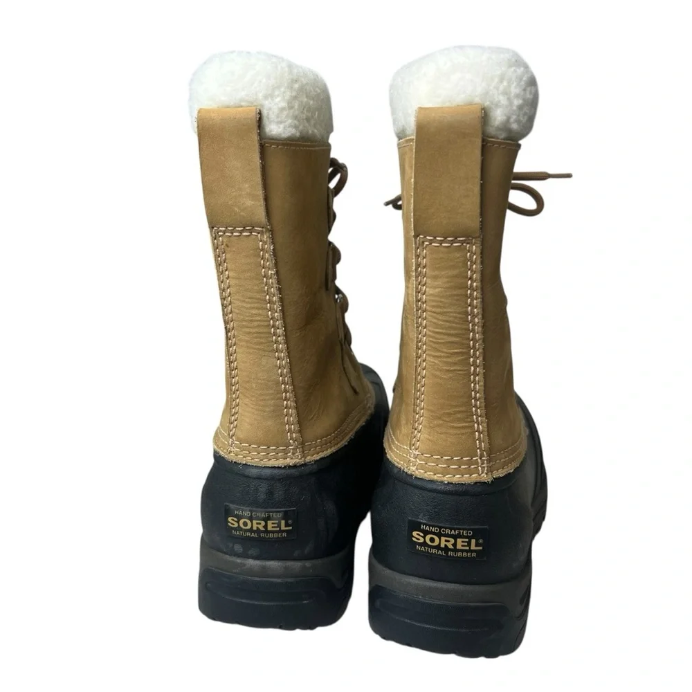 Sorel Caribou Men’s Size 10 Tan and Black Winter Packs Snow Boots